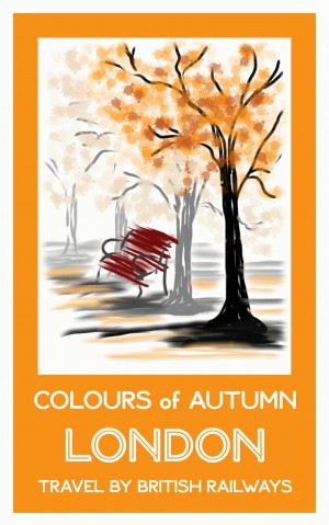 Colours of Autumn in London Travel Poster by British Railways